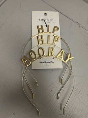 kate spade gold 'Hip Hip Hooray' Letter Headband Trio